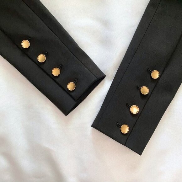 EVER NEW MELBOURNE BLACK MILITARY CROPPED BLAZER - 2 - Picture 7 of 9